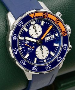 Alternative view of IWC Aquatimer Chronograph, Automatic, 44mm Stainless Steel Case, Blue Index Dial with Silver Sub-Dials, on Blue IWC Rubber Strap with Stainless Steel IWC Tang Buckle, Ref. IW376704, Circa: 2011, with Box & Papers - $5,600 inc GST!!!