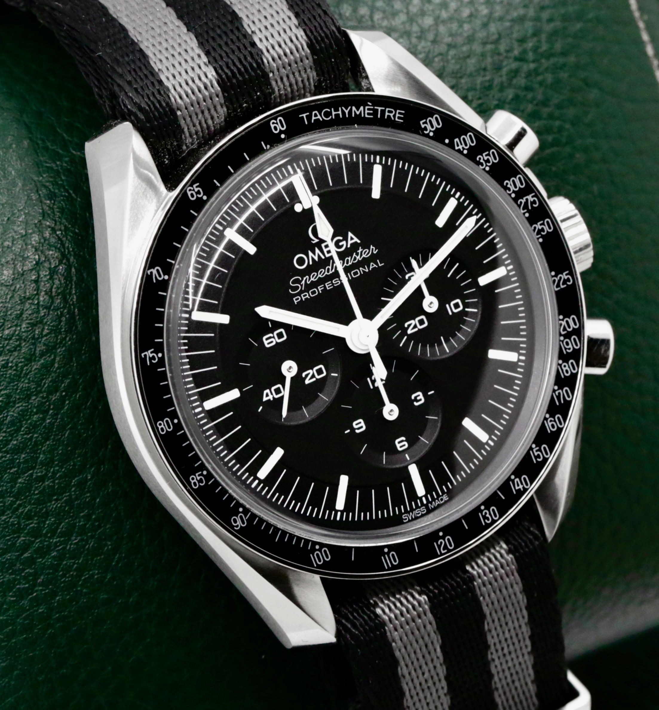 Omega Speedmaster Professional "Moonwatch", Hesalite Crystal, Stainless Steel Case, Black Index Dial, on Omega Nato Strap and with Stainless Omega Bracelet, Ref. 310.30.42.50.01.001, Circa: 2026, with Box, Papers, & Balance of 5 Year Omega Factory Warranty - $8,600 inc GST!! - Image 2