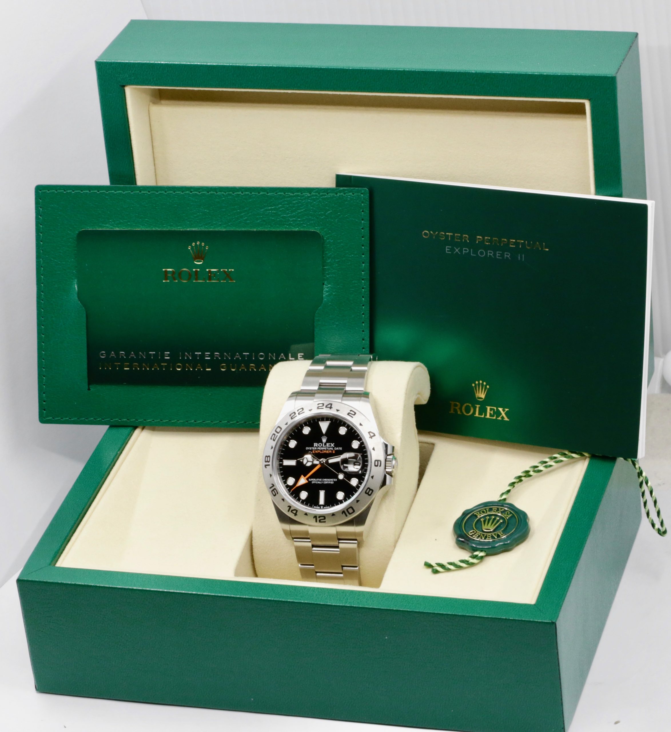Rolex Explorer II, 42mm, Stainless Steel, Black Dial, Orange 24-Hour Hand, on Stainless Steel Rolex Oyster Bracelet, Ref. 226570, Circa: 2025, Complete with Box, Books, Rolex Warranty Card & Balance of 5 Year Rolex Factory Warranty - Image 7