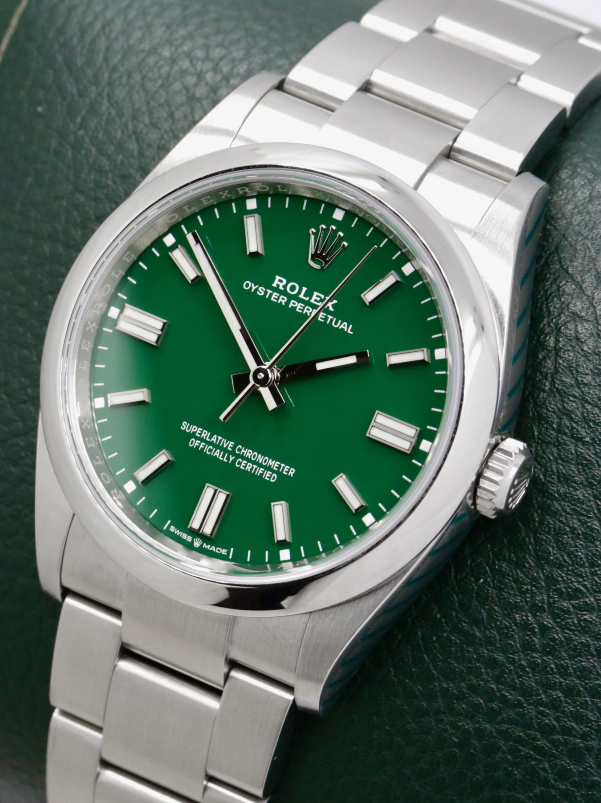 Rolex Oyster Perpetual 36, Stainless Steel, Green Index Dial, on Stainless Steel Rolex Oyster Bracelet, Ref. 126000, Circa: 2023, Complete with Box, Books, Green & White Swing Tags, Rolex Warranty Card & Balance of 5 Year Rolex Factory Warranty - Image 3