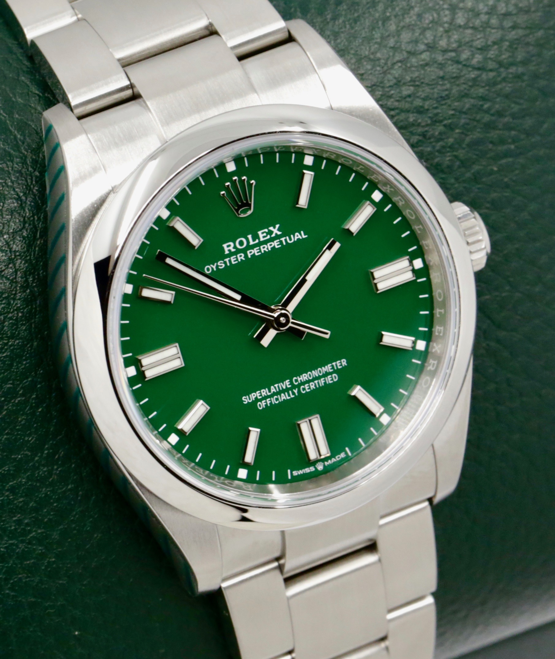 Rolex Oyster Perpetual 36, Stainless Steel, Green Index Dial, on Stainless Steel Rolex Oyster Bracelet, Ref. 126000, Circa: 2023, Complete with Box, Books, Green & White Swing Tags, Rolex Warranty Card & Balance of 5 Year Rolex Factory Warranty - Image 2