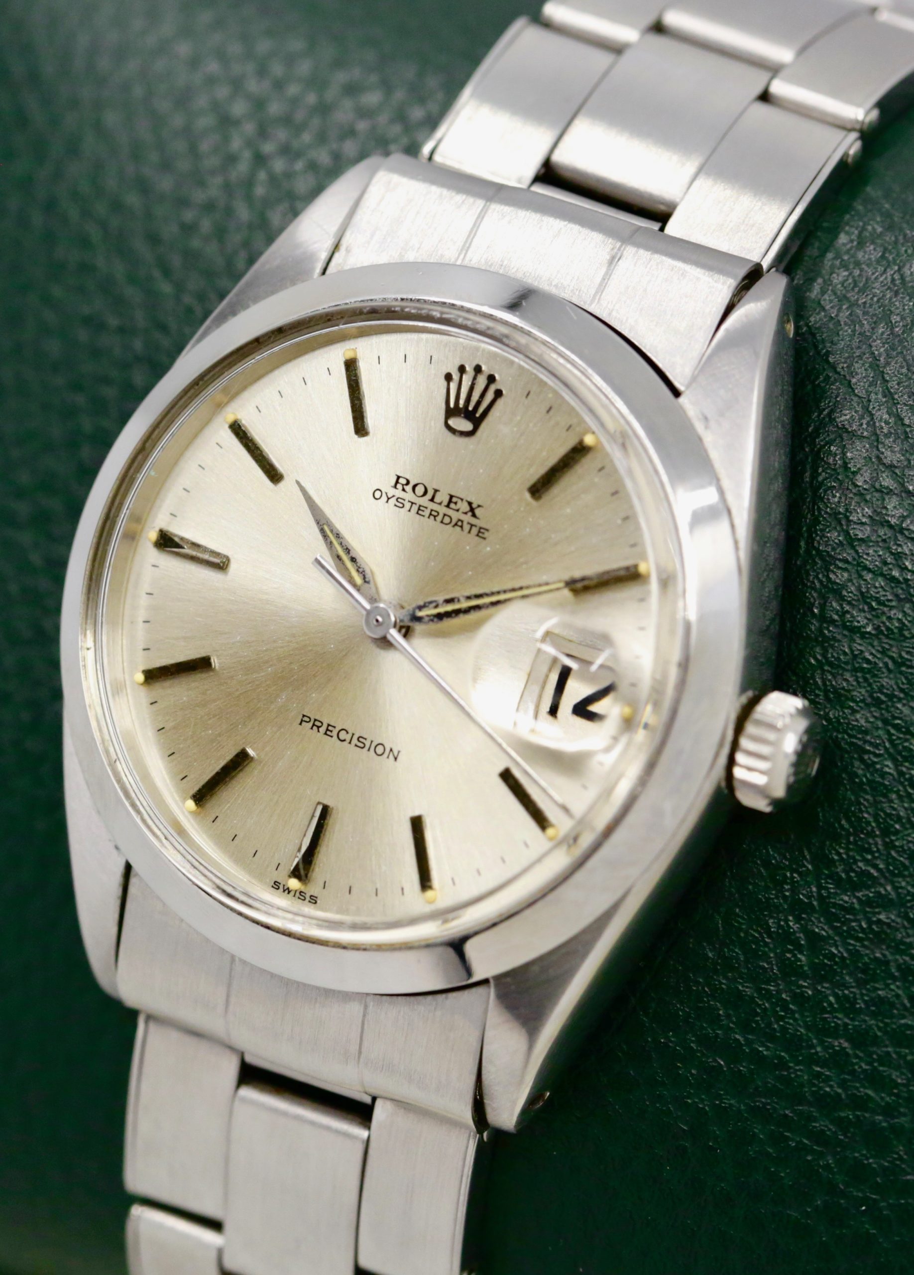 Vintage Rolex OysterDate Precision, 34mm, Stainless Steel, Original Silver Index Dial with Original Sword Hands, on Stainless Steel Riveted Rolex Bracelet, Ref. 6694, Circa: 1964 - Image 3