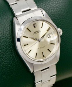 Alternative view of Vintage Rolex OysterDate Precision, 34mm, Stainless Steel, Original Silver Index Dial with Original Sword Hands, on Stainless Steel Riveted Rolex Bracelet, Ref. 6694, Circa: 1964