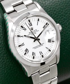Alternative view of Rolex Oyster Perpetual Date, Ref. 15000, Stainless Steel, White Roman Dial, on Stainless Steel Rolex Oyster Bracelet, Circa: 1981 - $5,500 inc GST!!!
