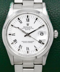 Rolex Oyster Perpetual Date, Ref. 15000, Stainless Steel, White Roman Dial, on Stainless Steel Rolex Oyster Bracelet, Circa: 1981 - $5,500 inc GST!!!