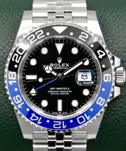 Rolex GMT-Master II “Batgirl”, Stainless Steel, Black & Blue Ceramic Bezel, Black Dial, on Stainless Steel Rolex Jubilee Bracelet, Ref. 126710BLNR, Year: 2023, Complete with Box, Books, Green & White Swing Tags, Rolex Warranty Card and Balance of 5 Year Factory Warranty