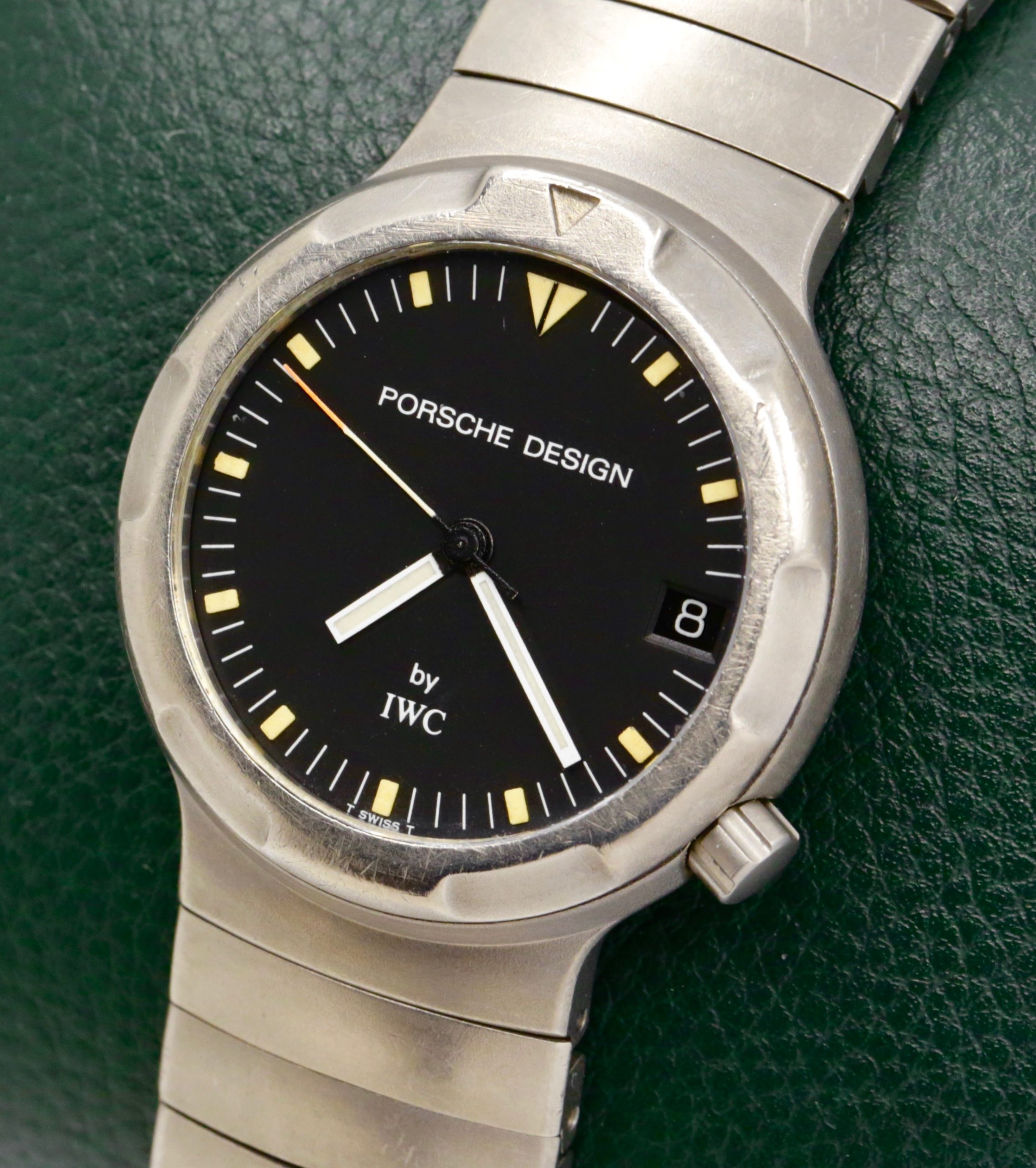 IWC Porsche Design Ocean 500, Titanium Case, 34mm, Black Index Dial with Date, on Titanium Integrated Bracelet, Ref. 3523, Circa: 1996 - $3,600 inc GST! - Image 3