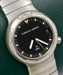 Alternative view of IWC Porsche Design Ocean 500, Titanium Case, 34mm, Black Index Dial with Date, on Titanium Integrated Bracelet, Ref. 3523, Circa: 1996 - $3,600 inc GST!