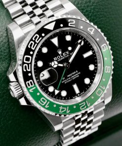 Alternative view of Rolex GMT-Master II "Sprite", Stainless Steel, Green & Black Ceramic Bezel, Black Index Dial, on Stainless Steel Rolex Jubilee Bracelet, Ref 126720VTNR, Year: 2024, with Box, Books, Rolex Warranty Card & Balance of 5 Year Rolex Factory Warranty
