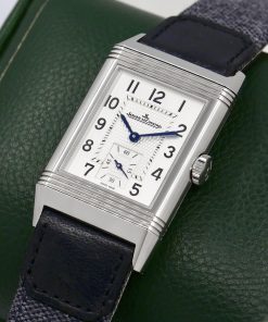 Alternative view of Jaeger-LeCoultre Reverso Classic Large Small Second, in Stainless Steel, Silver Dial with Arab Numerals, Manual Wind, on Grey JLC Composite Strap with Stainless Steel JLC Tang Buckle, Ref. Q3858522, Circa: 2022, with Box, JLC Warranty Card & Balance of 8 Year Extended JLC Warranty